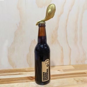 Brassy Brushed Gold Metal Whale Bottle Opener